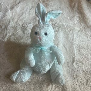 Mint Green Bunny Rabbit Poseable Easter Soft Bow Shanghai Elcee Plush 16" Toy